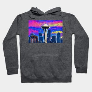 Space Needle Colorful Sky Hoodie